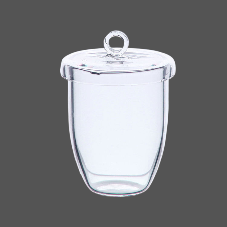 Transparent Conical Quartz Crucible With Lid High Purity SiO2 Glass