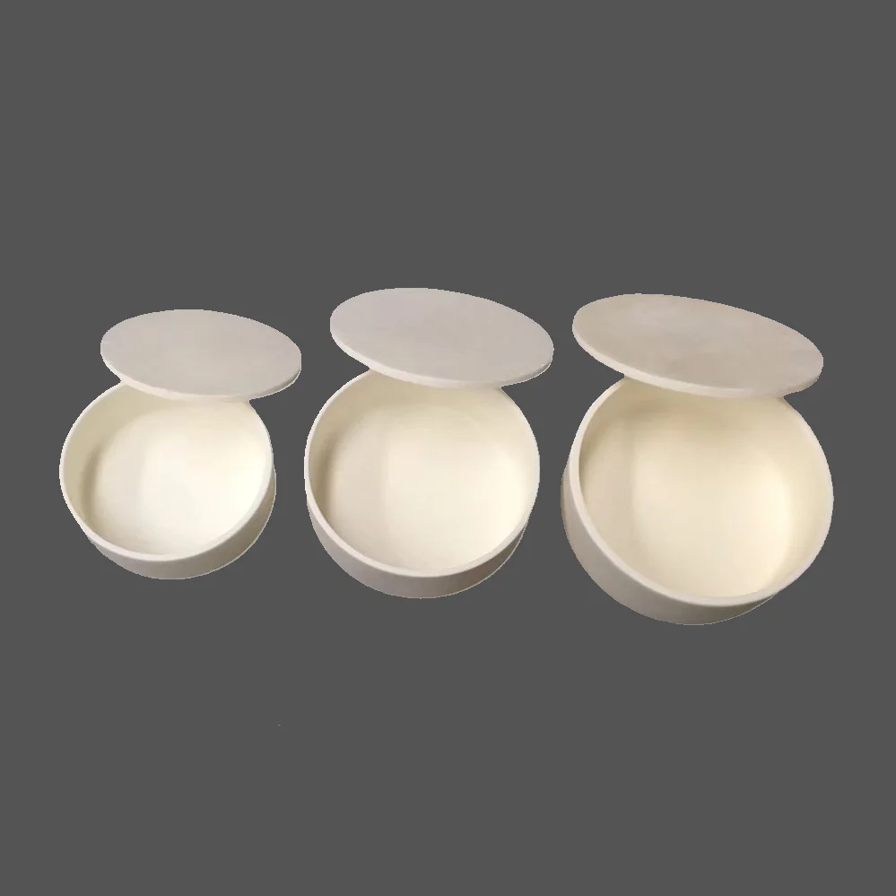 🔬 CeramXpert High Purity Round Alumina Ceramic Crucible with Cover